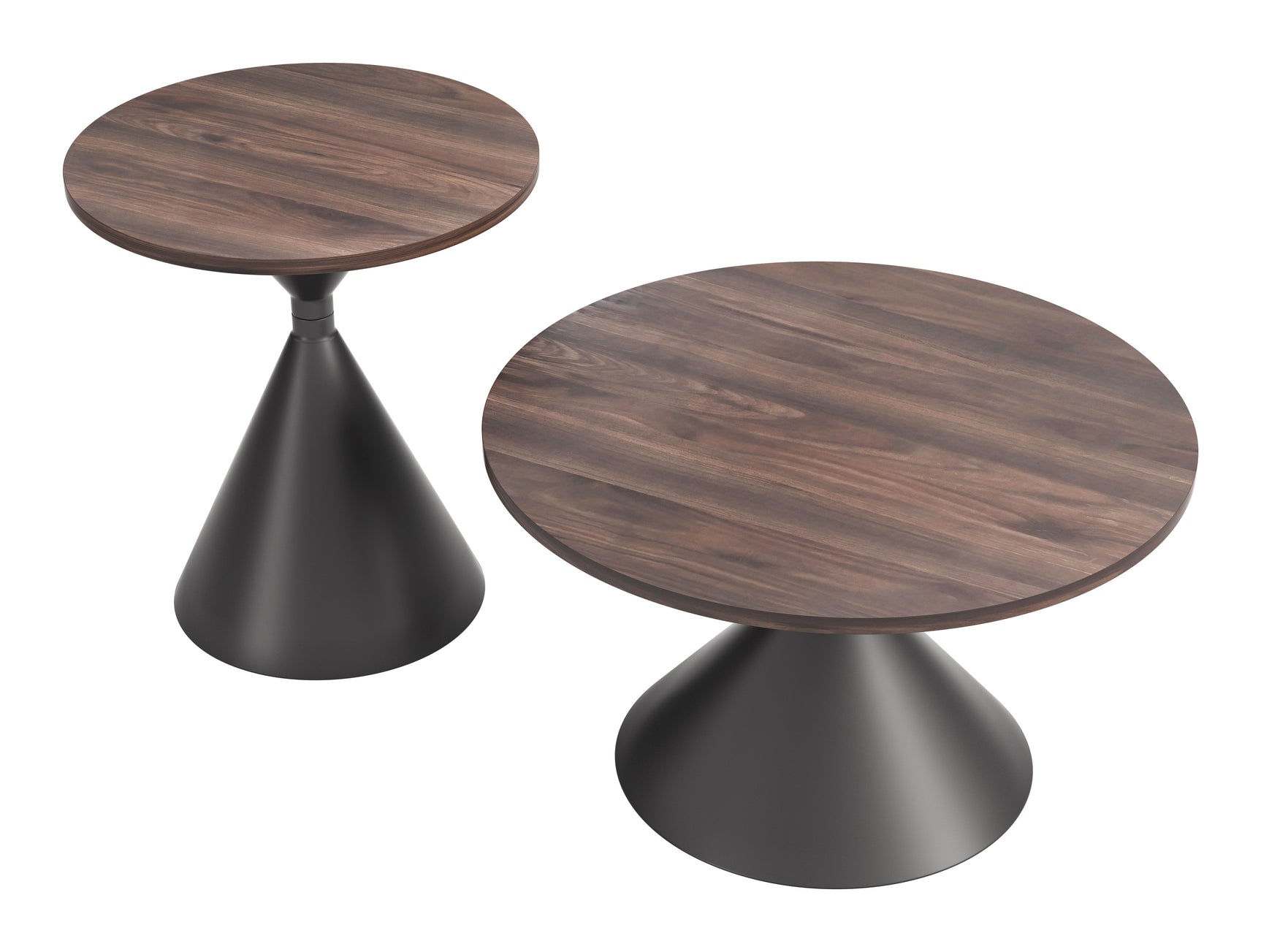 Rosk Walnut & Black Coffee Table Set (2-Piece) - Ornate Home