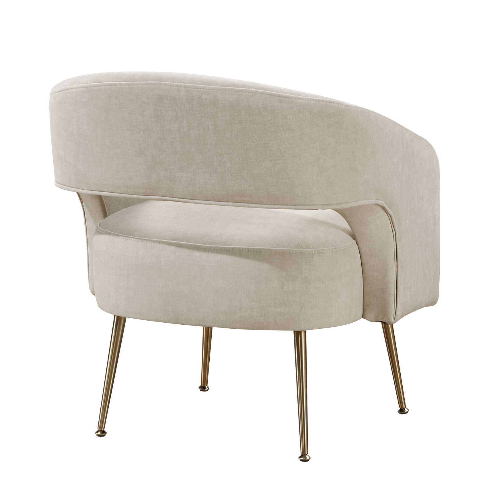 Roslyn Taupe Accent Chair - Ornate Home
