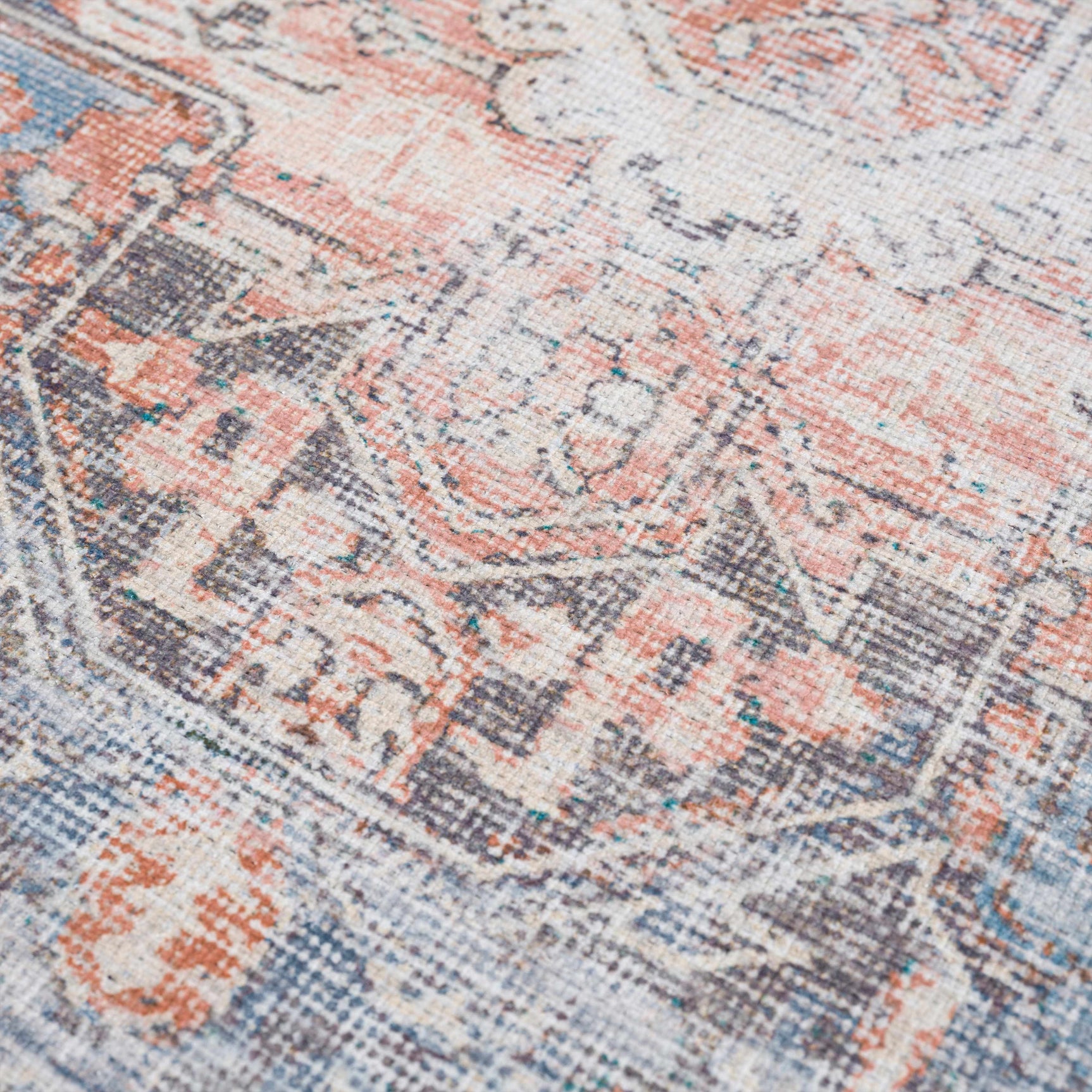 Rosman Distressed Washable Rug - Ornate Home