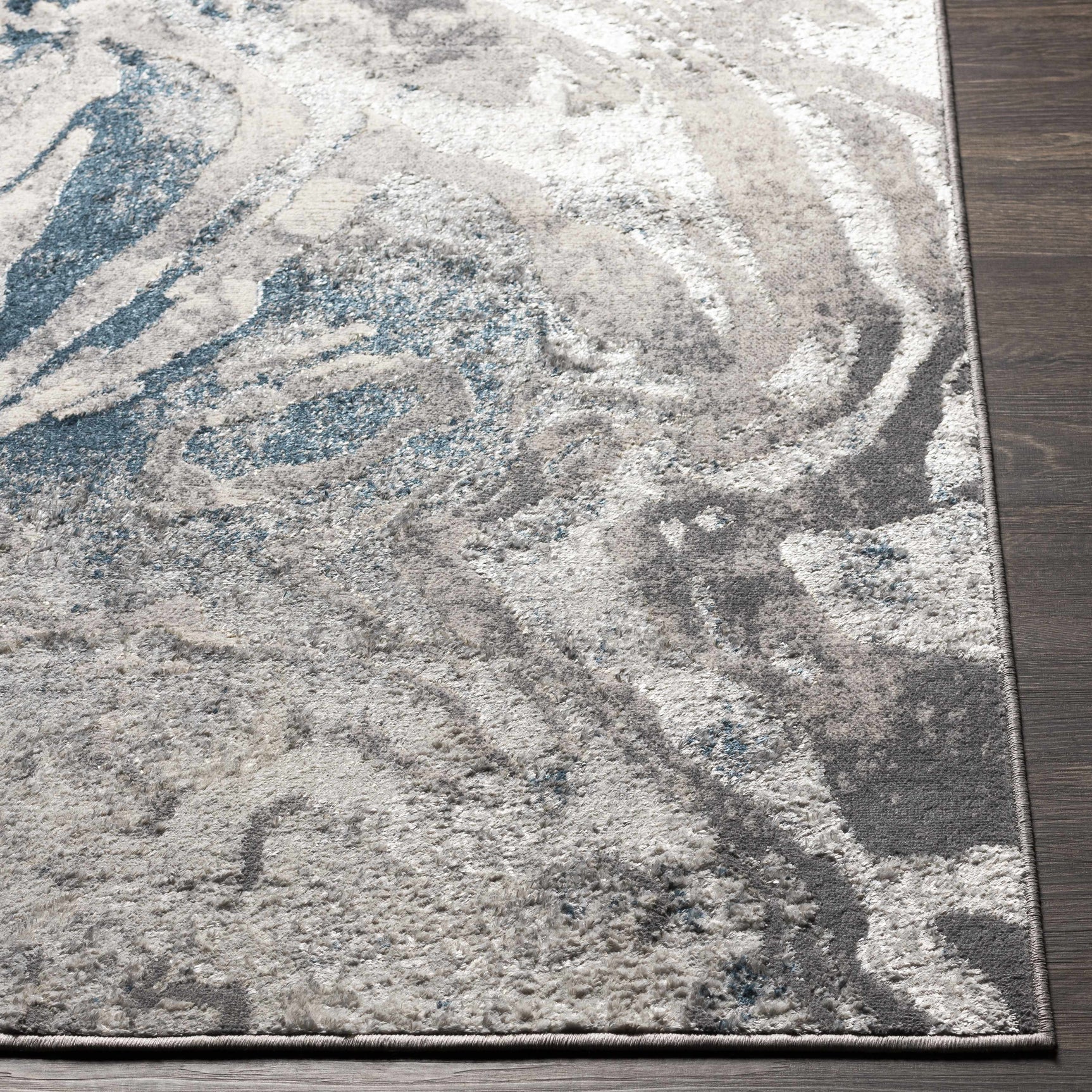 Rosthern Blue Marble Rug - Clearance - Ornate Home