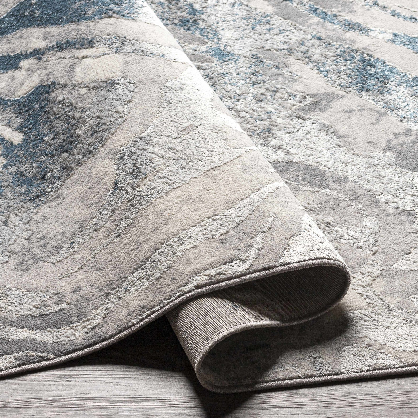 Rosthern Blue Marble Rug - Clearance - Ornate Home