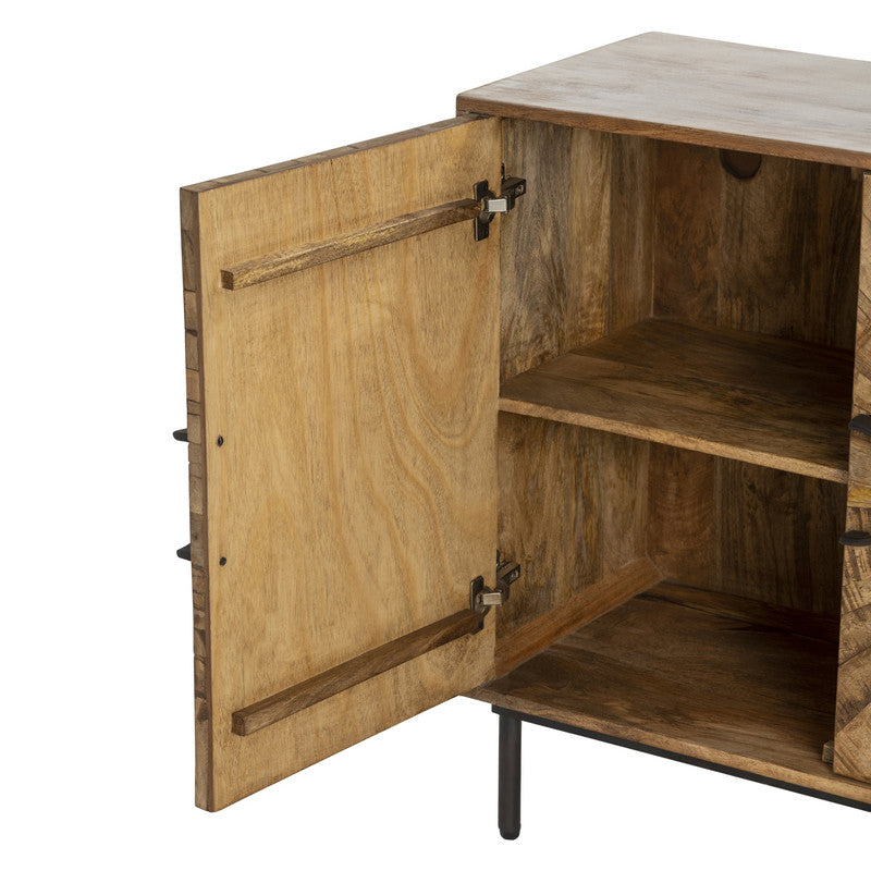 Roswell Brown/Black Sideboard - Ornate Home