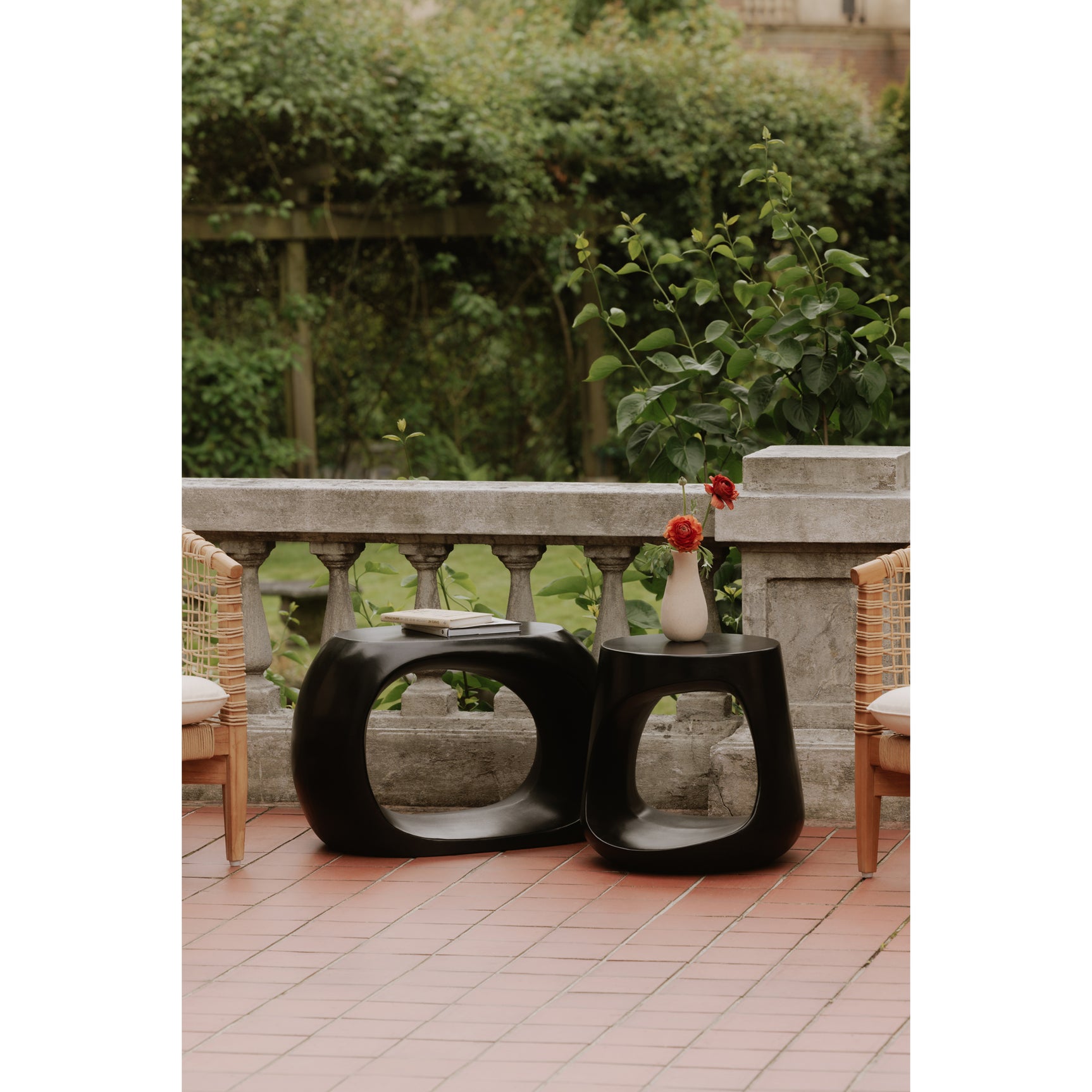 Rothko Black Outdoor Stool - Ornate Home