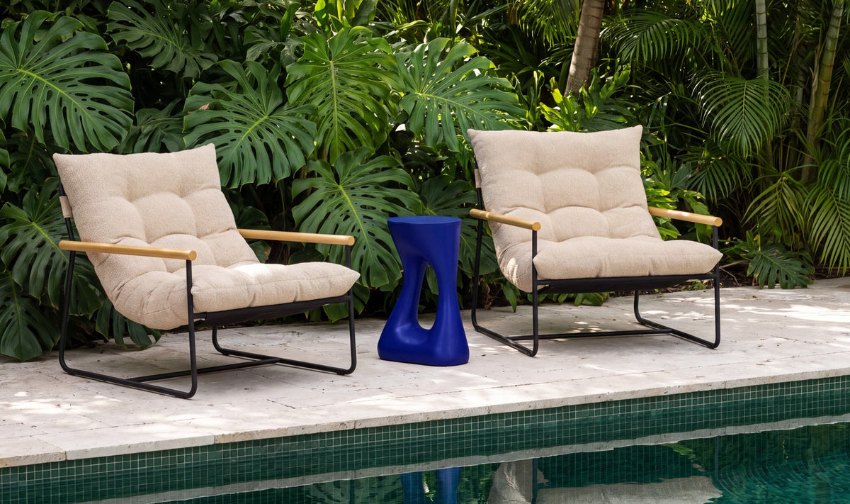 Rothko Blue Tall Outdoor Side Table - Ornate Home