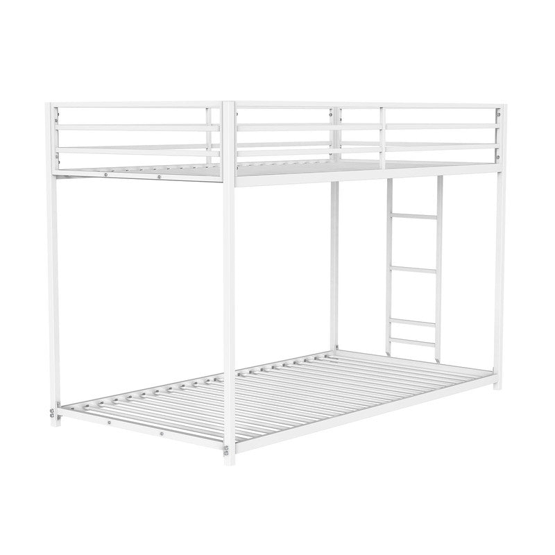 Rothwell Matte White Twin/Twin Metal Bunk Bed - Ornate Home