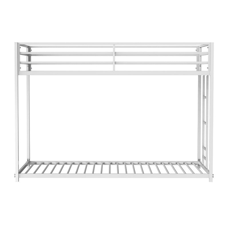 Rothwell Matte White Twin/Twin Metal Bunk Bed - Ornate Home