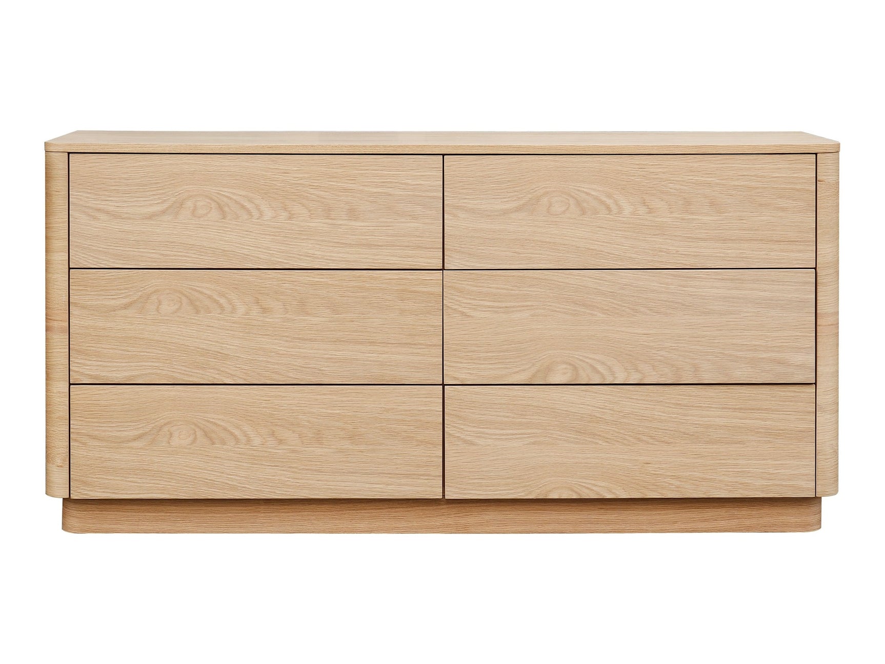 Round Off Light Oak Brown Dresser - Ornate Home