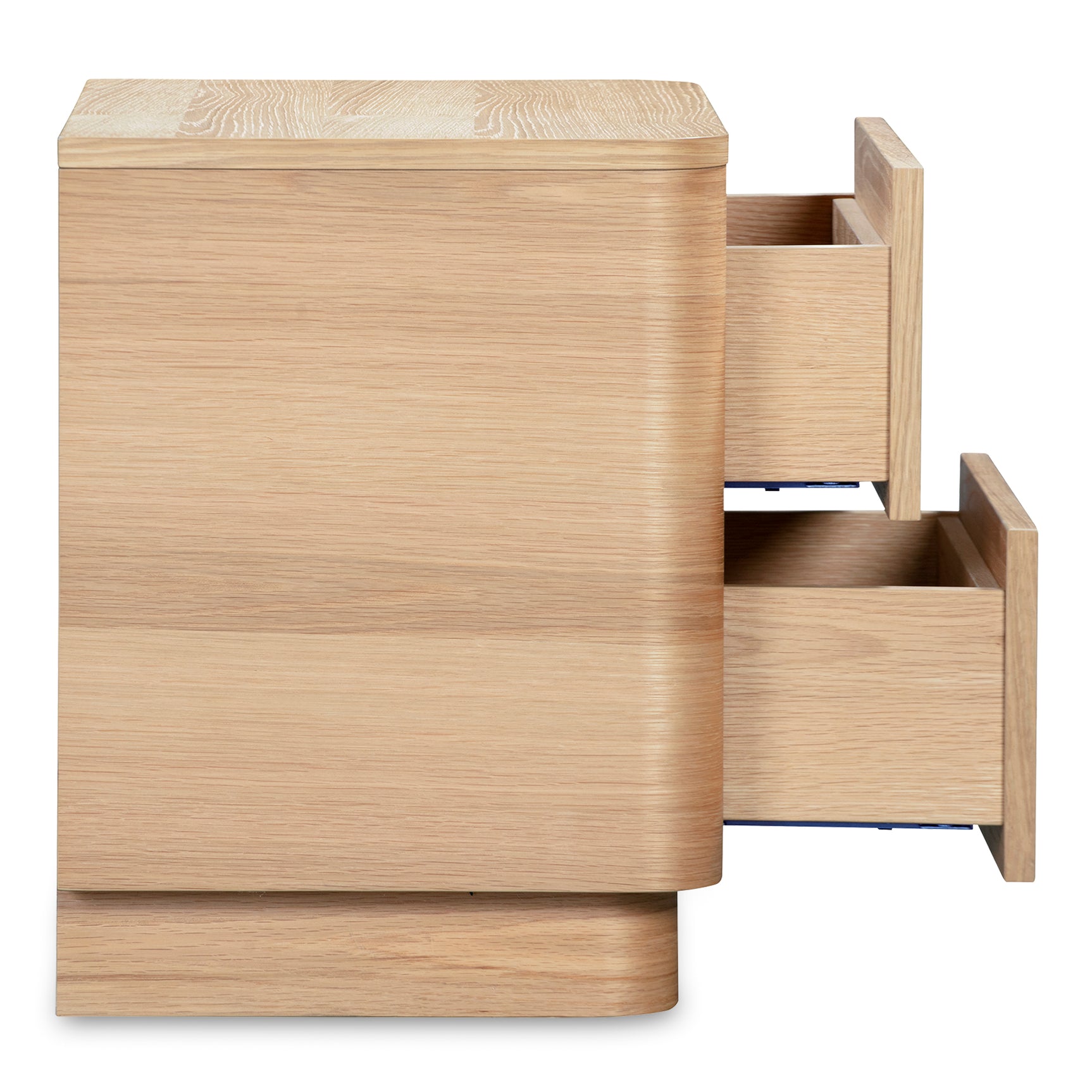 Round Off Natural Oak Tall Nightstand - Ornate Home