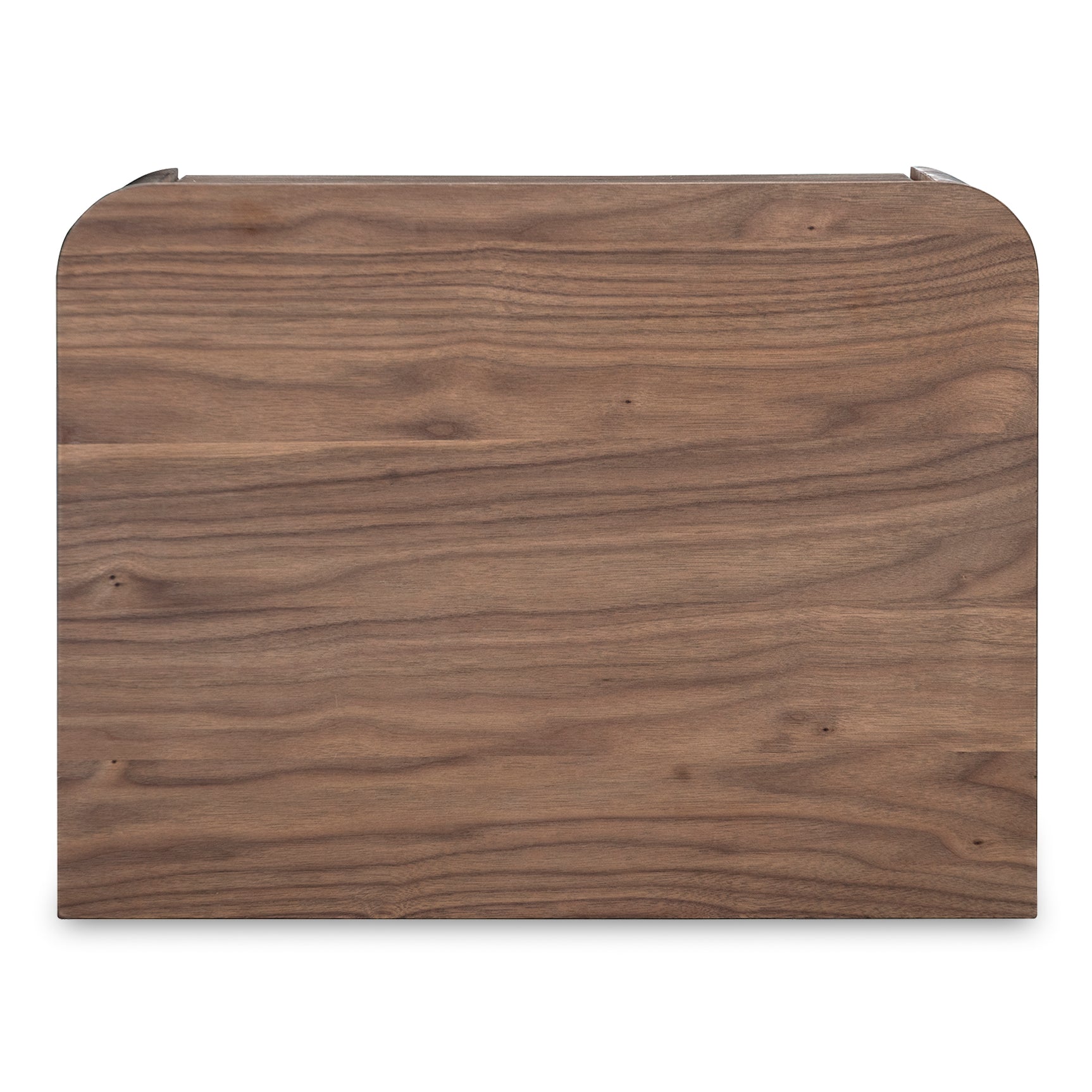 Round Off Walnut Brown Tall Nightstand - Ornate Home