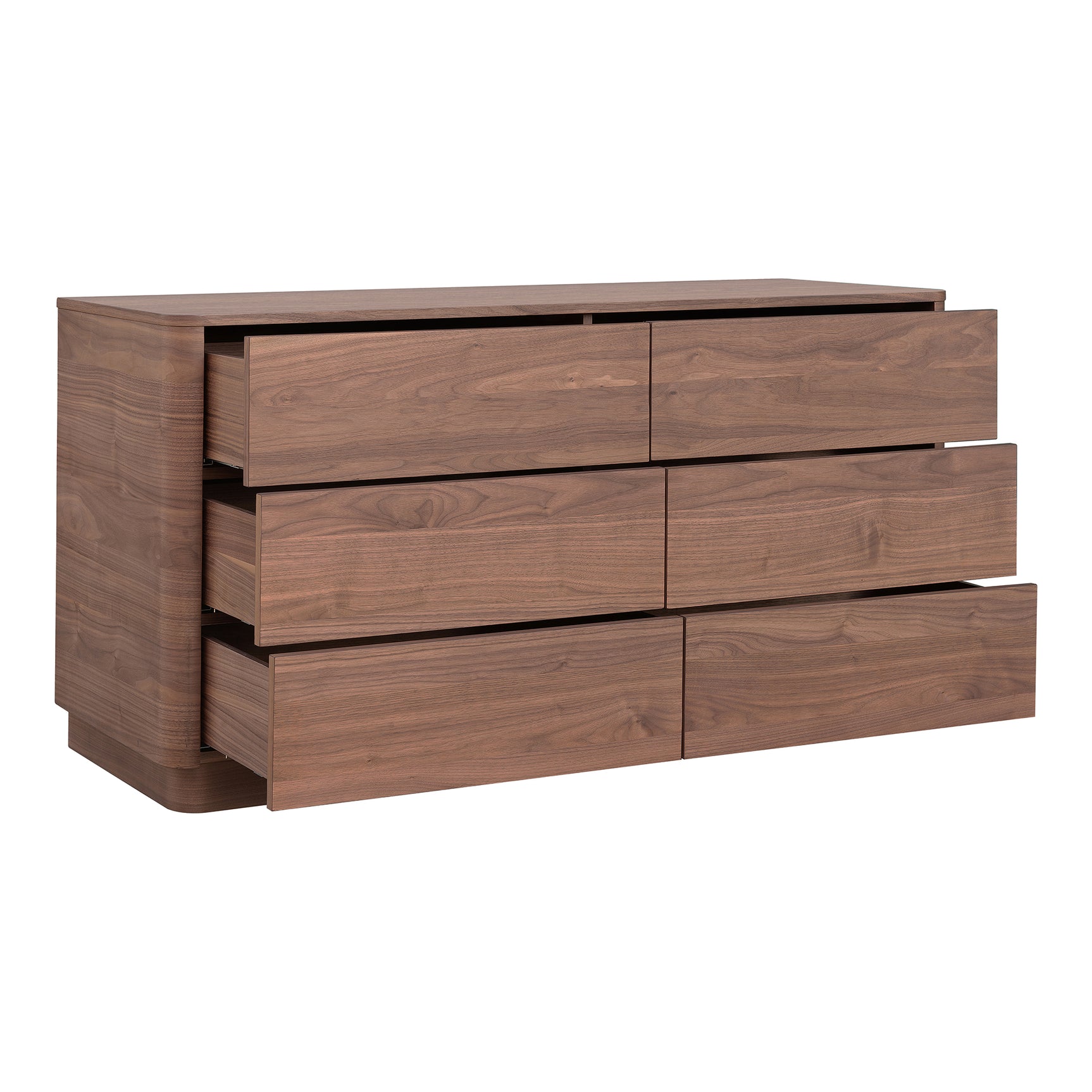 Round Off Walnut BrownDresser - Ornate Home