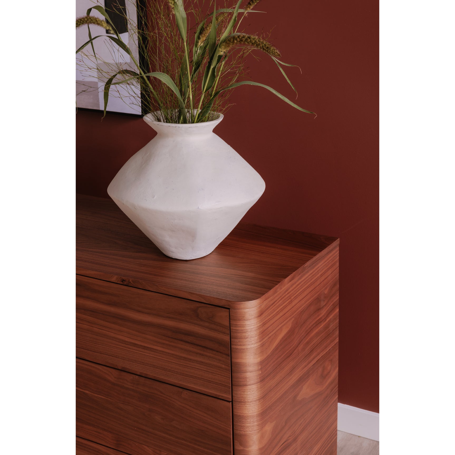 Round Off Walnut BrownDresser - Ornate Home