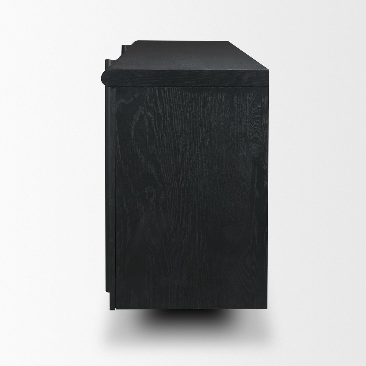 Rowan Black Oak Wood Closed 4 Door Sideboard - Ornate Home