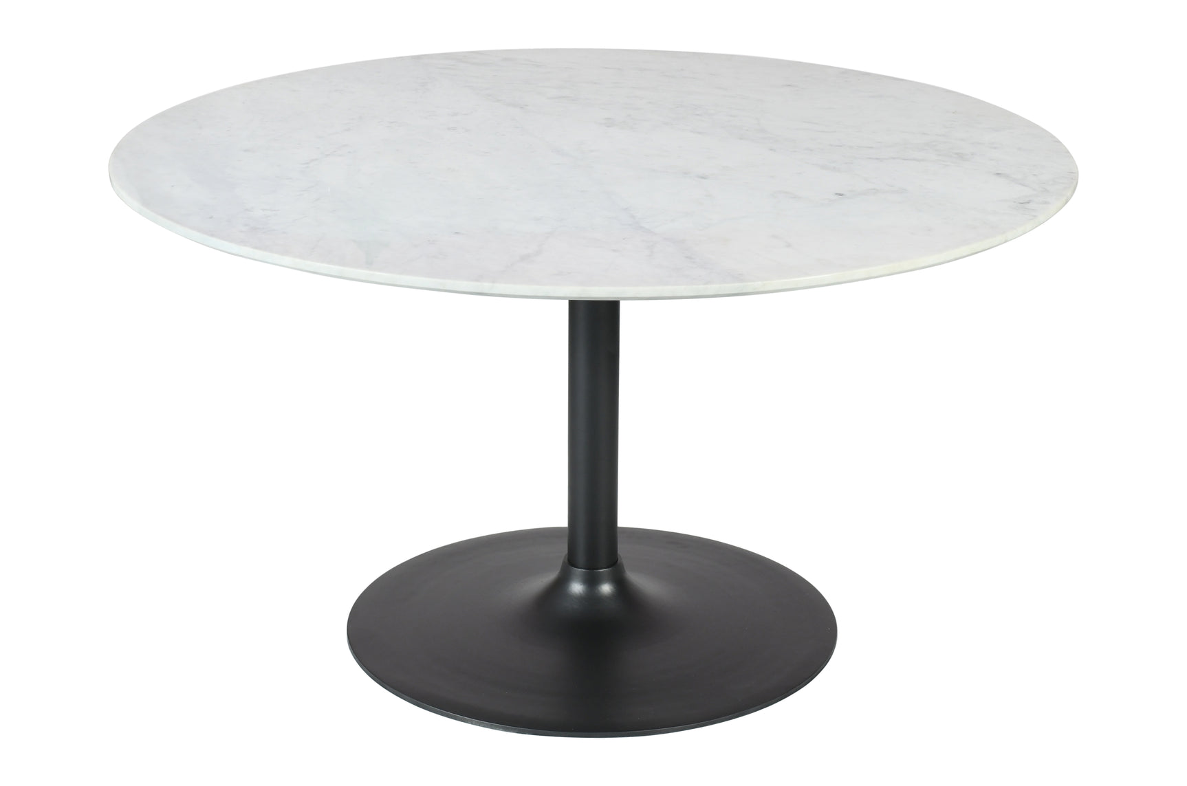 Rowan Gun Metal 54 Round Marble Dining Table - Ornate Home