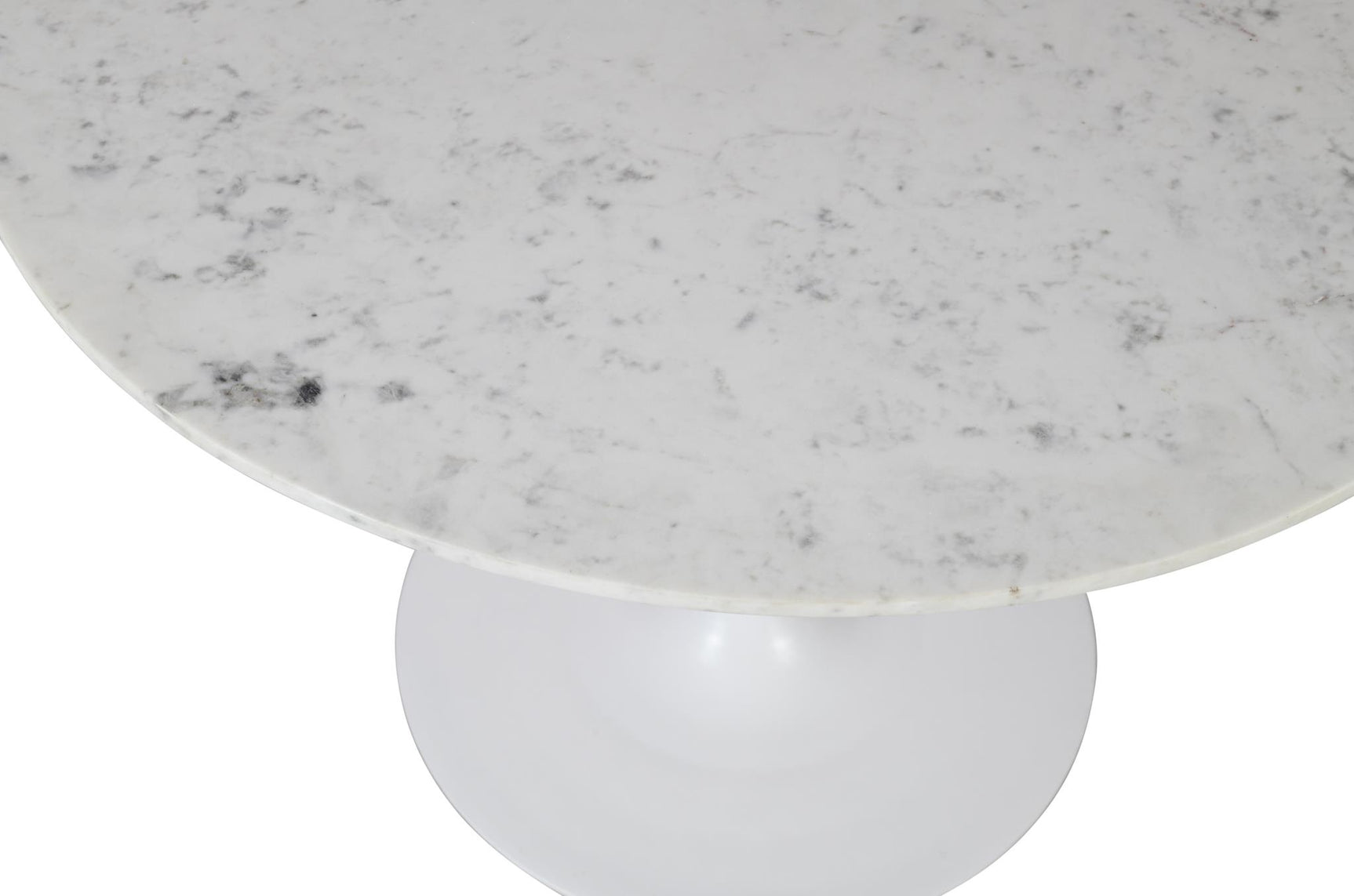 Rowan White/Natural 42 Round Marble Dining Table w/ 4 Landon Chairs - Ornate Home