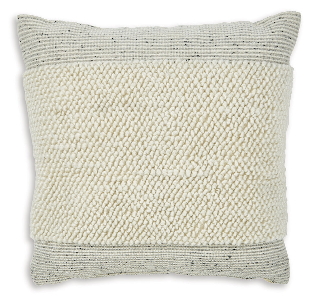 Rowcher Gray/White Pillow - Ornate Home