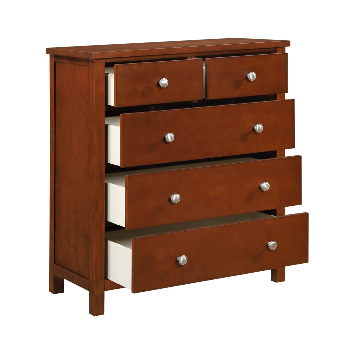 Rowe Brown 5-Drawer Chest - Ornate Home