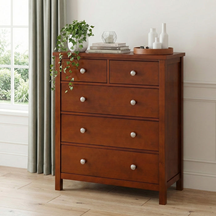 Rowe Brown 5-Drawer Chest - Ornate Home