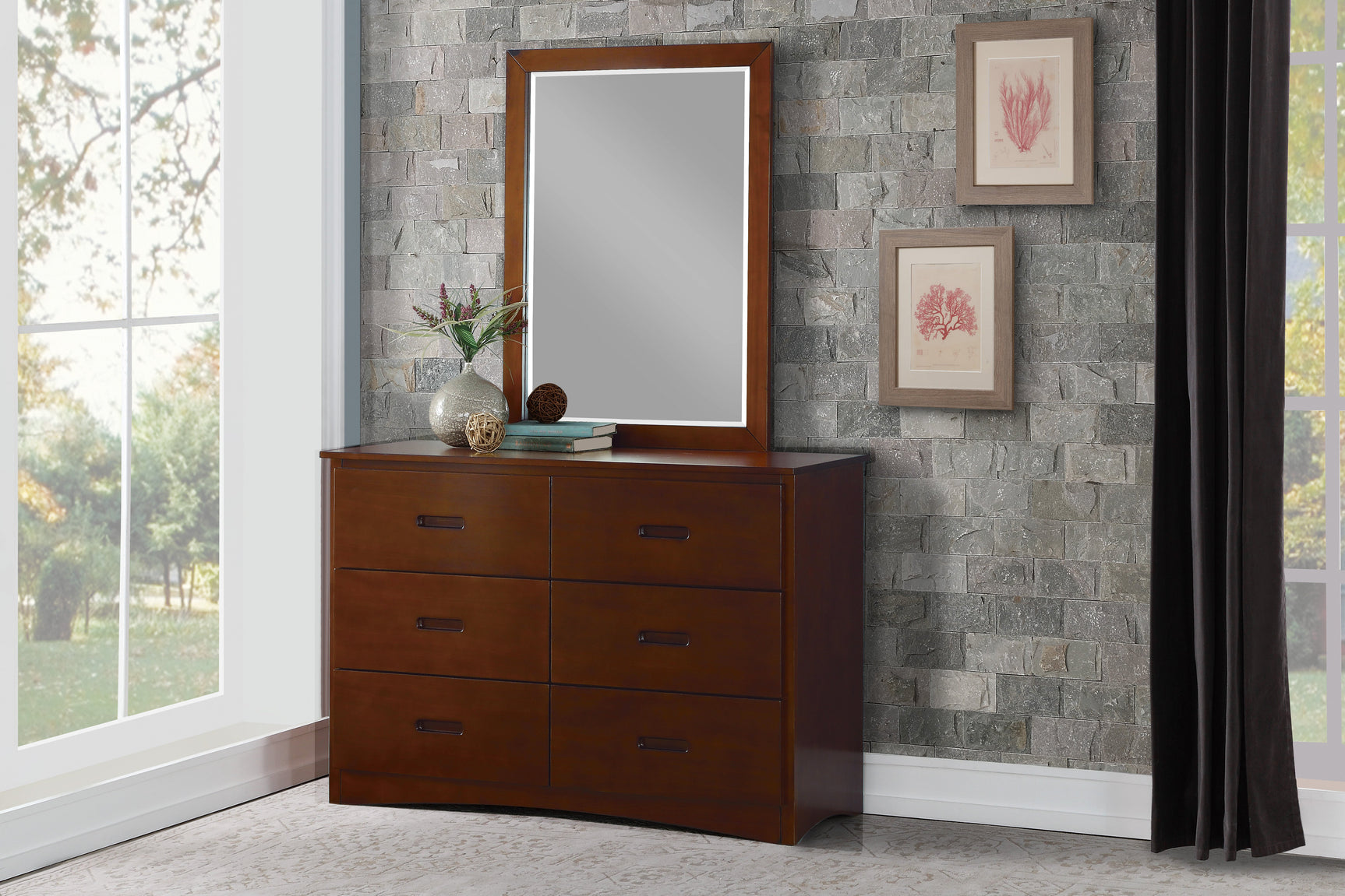 Rowe Dark Cherry Dresser - Ornate Home