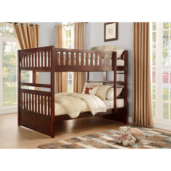 Rowe Dark Cherry Full/Full Bunk Bed - Ornate Home