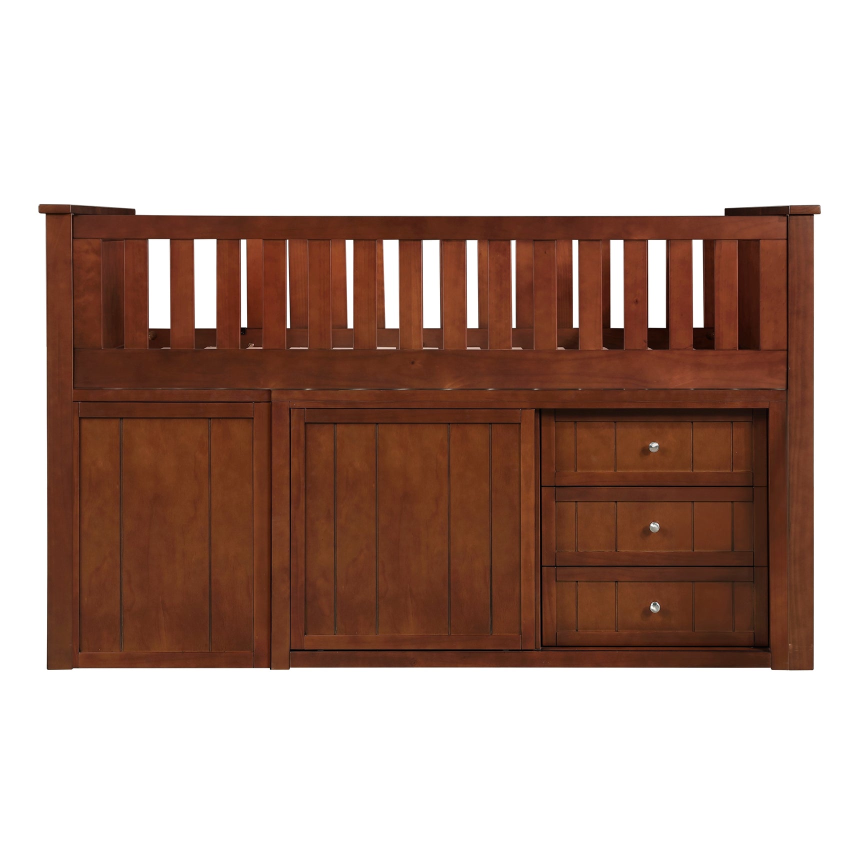 Rowe Dark Cherry Low Loft Bunk with Bookcase & 2 Dressers - Ornate Home