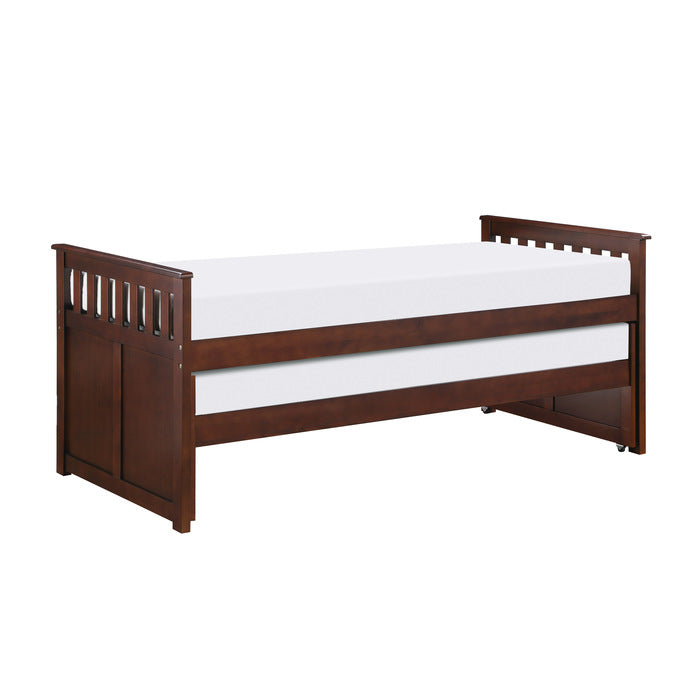 Rowe Dark Cherry Twin/Twin Bed - Ornate Home
