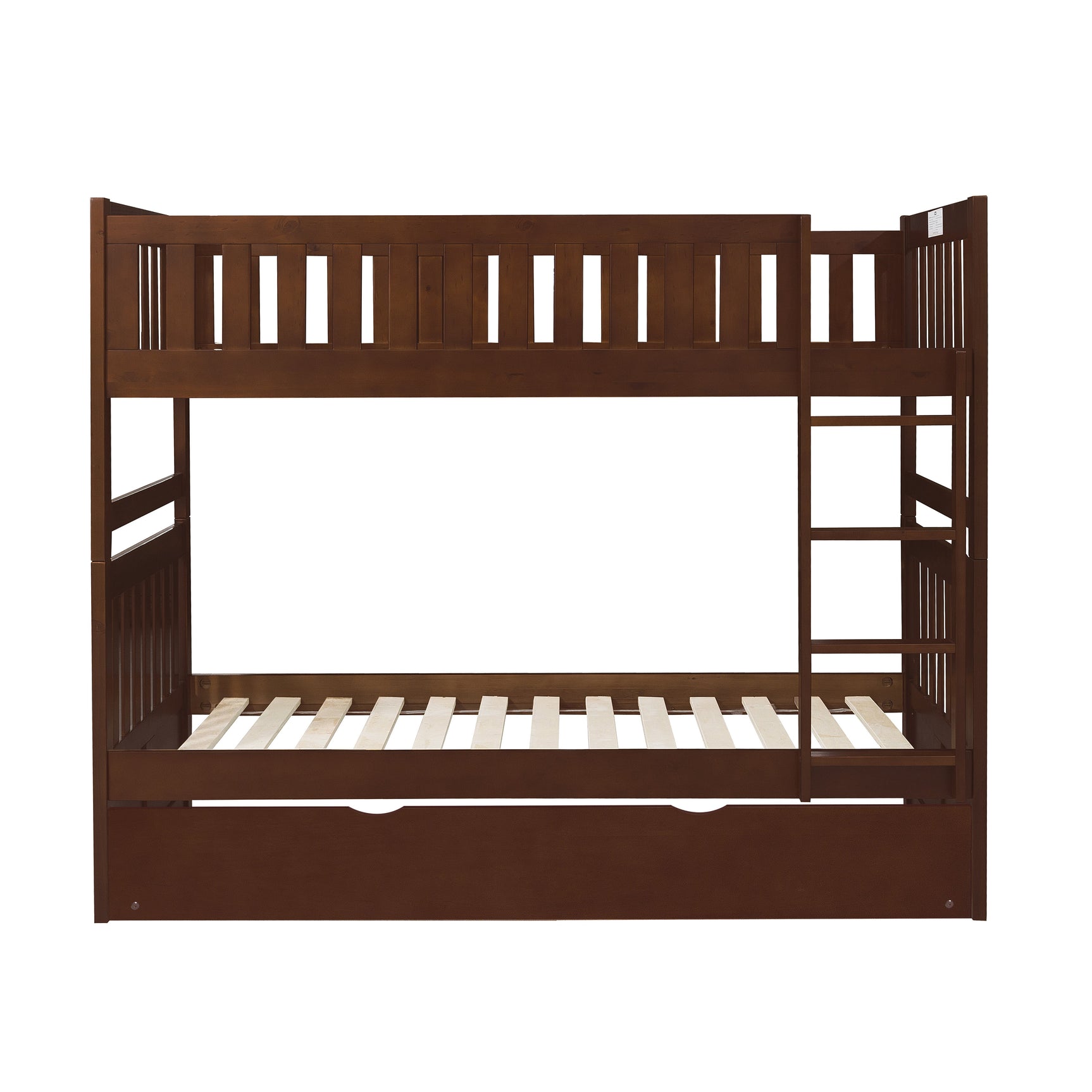 Rowe Dark Cherry Twin/Twin Bunk Bed with Twin Trundle - Ornate Home