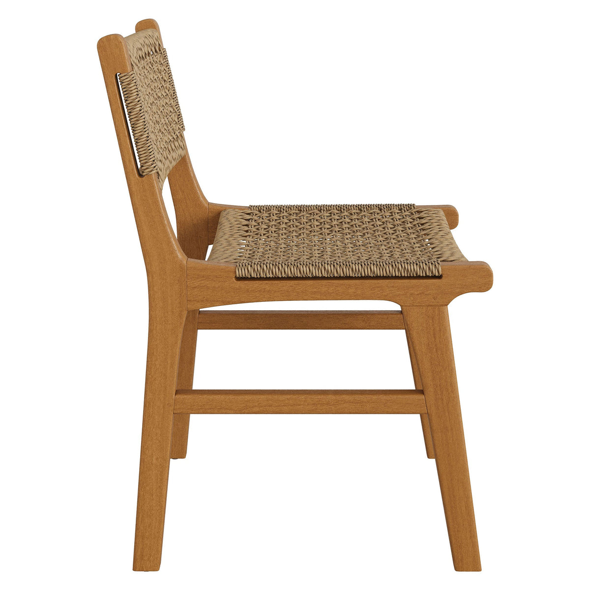 Rowe Natural Outdoor Patio Teak Wood Dining Chair - Ornate Home