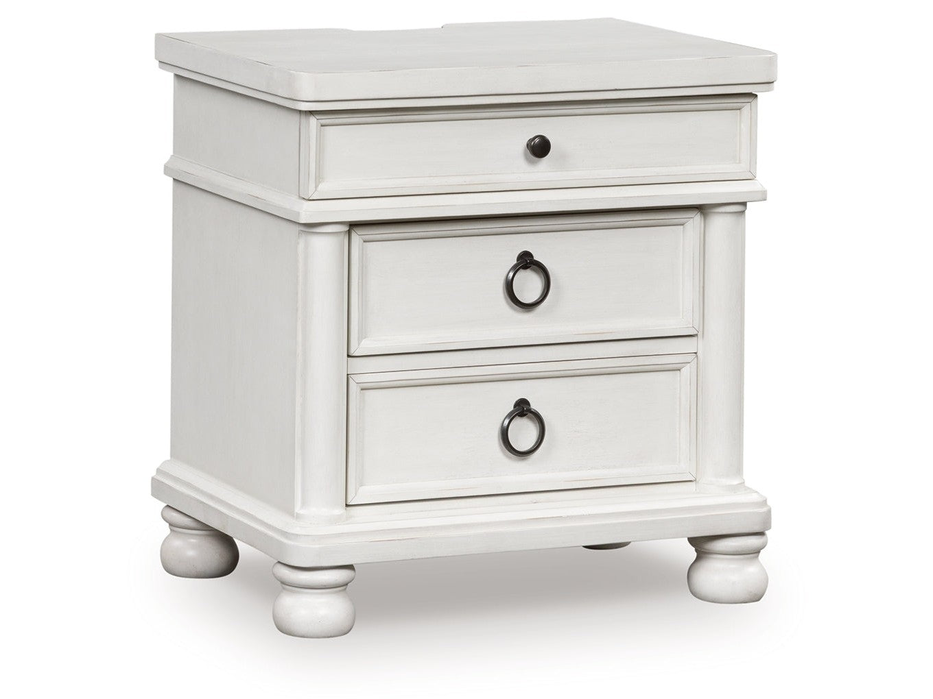 Rowlenstown Antique White Three Drawer Night Stand (Online Special Price) - Ornate Home