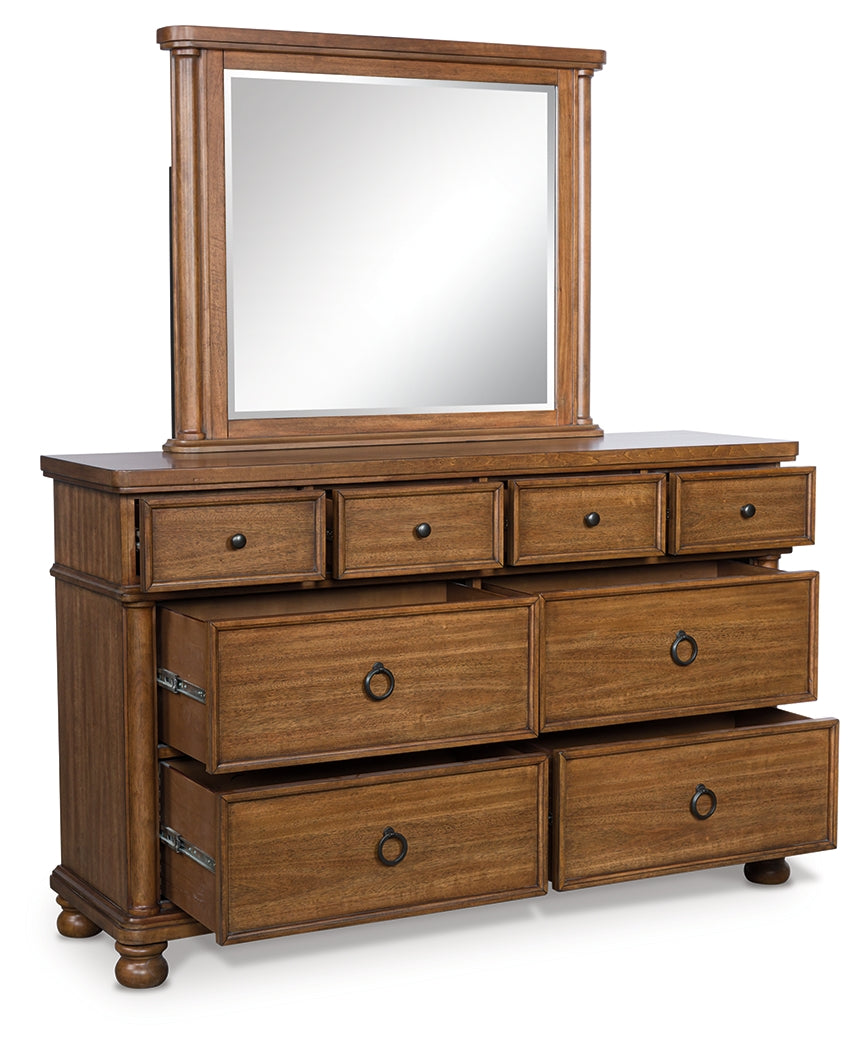 Rowlenstown Brown Dresser and Mirror (Online Special Price) - Ornate Home