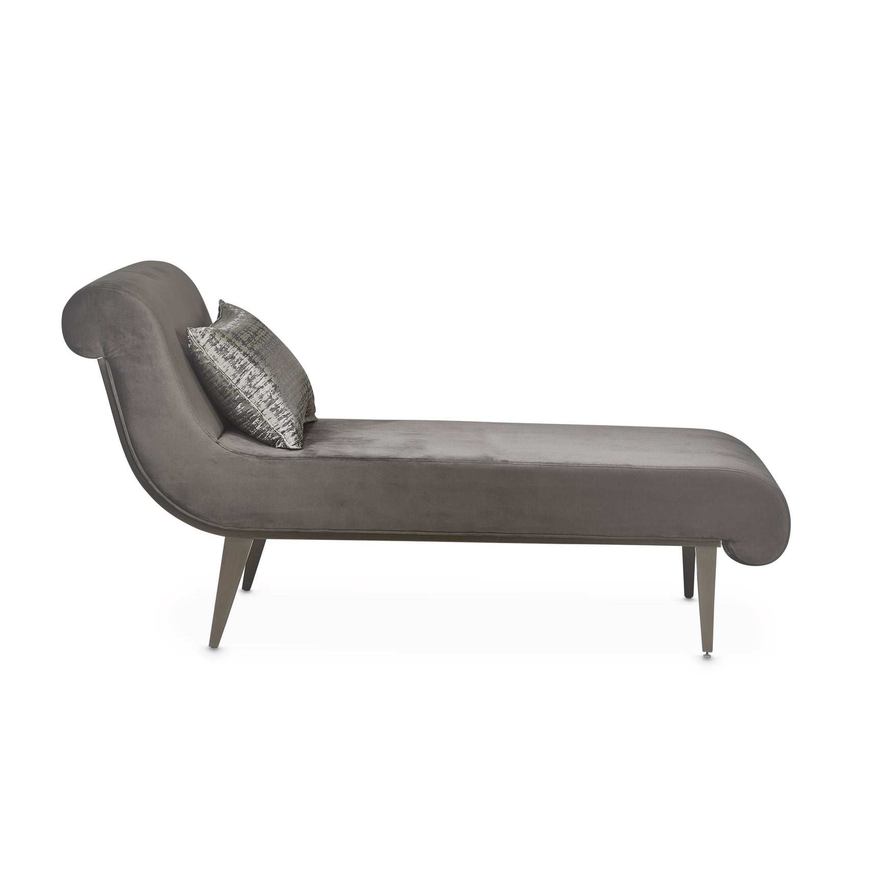 Roxbury Park Gray Pearl Velvet Chaise - Ornate Home