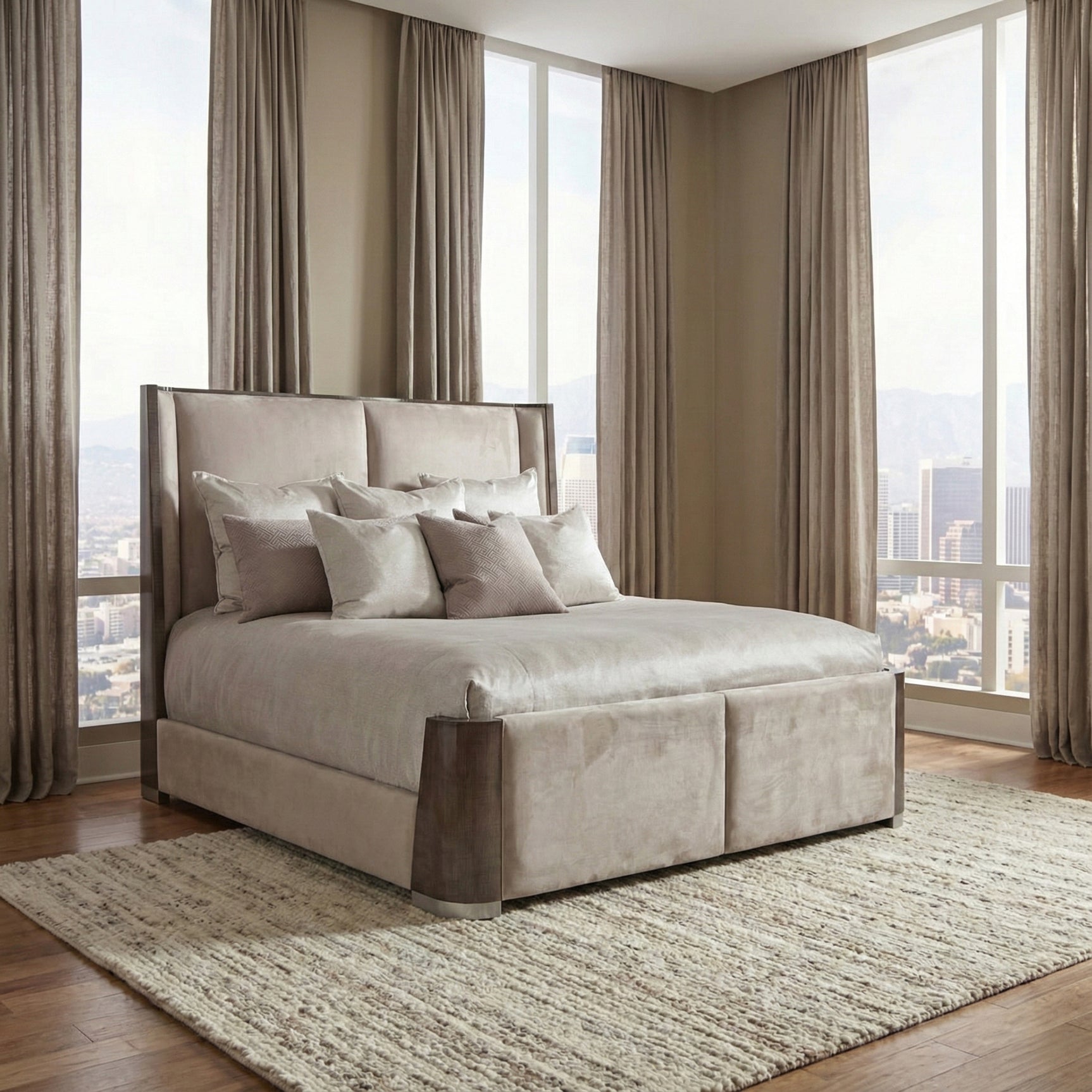 Roxbury Park Slate/Cement Dual-Panel Bed - Ornate Home