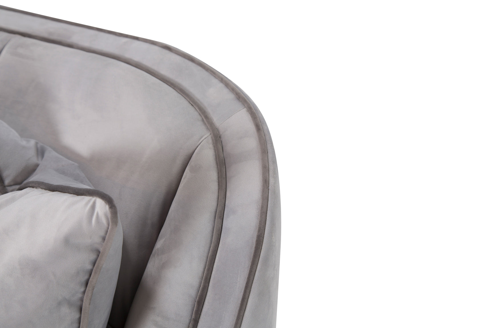 Roxbury Park Slate Velvet Sofa - Ornate Home