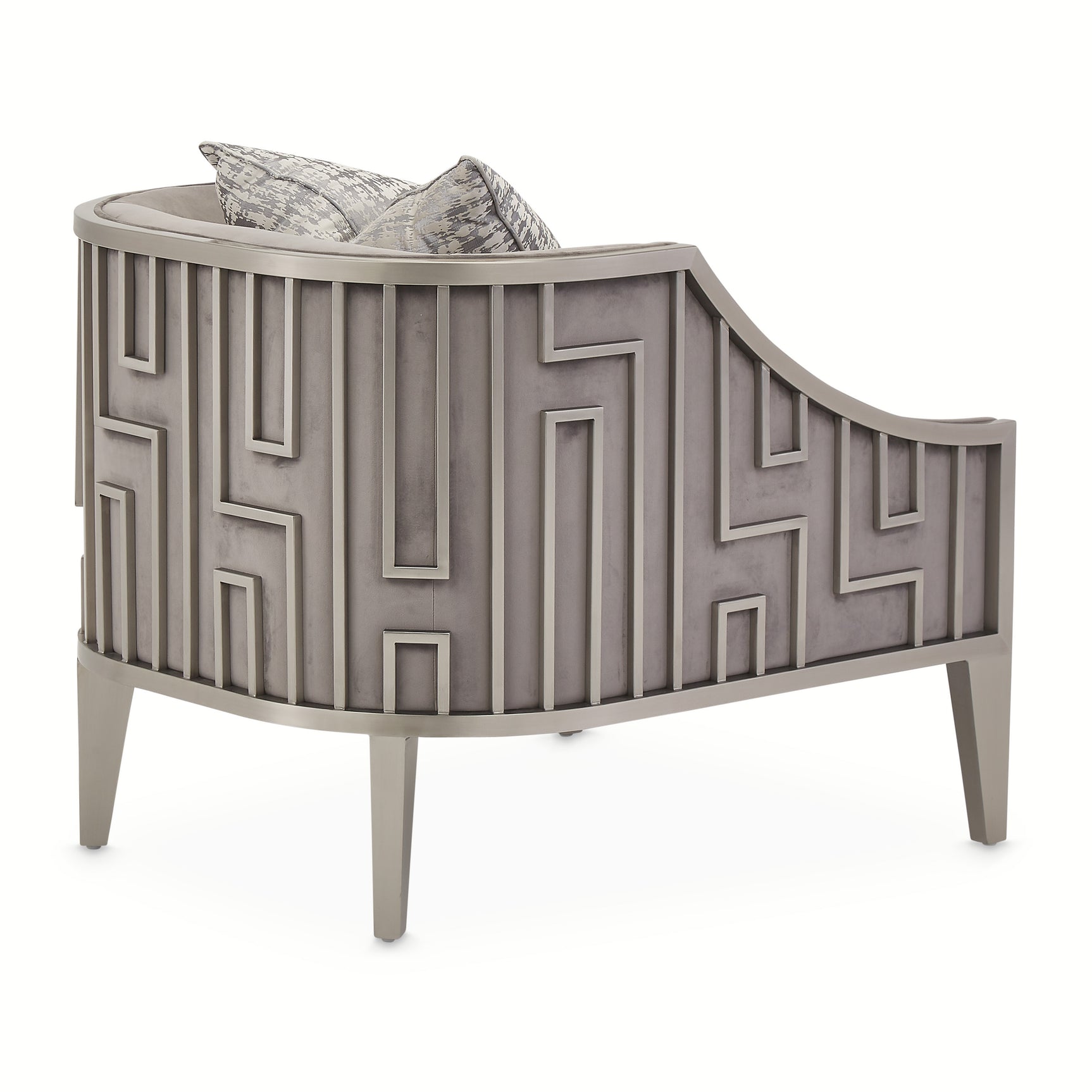 Roxbury Park Steel Gray Velvet Accent Chair - Ornate Home