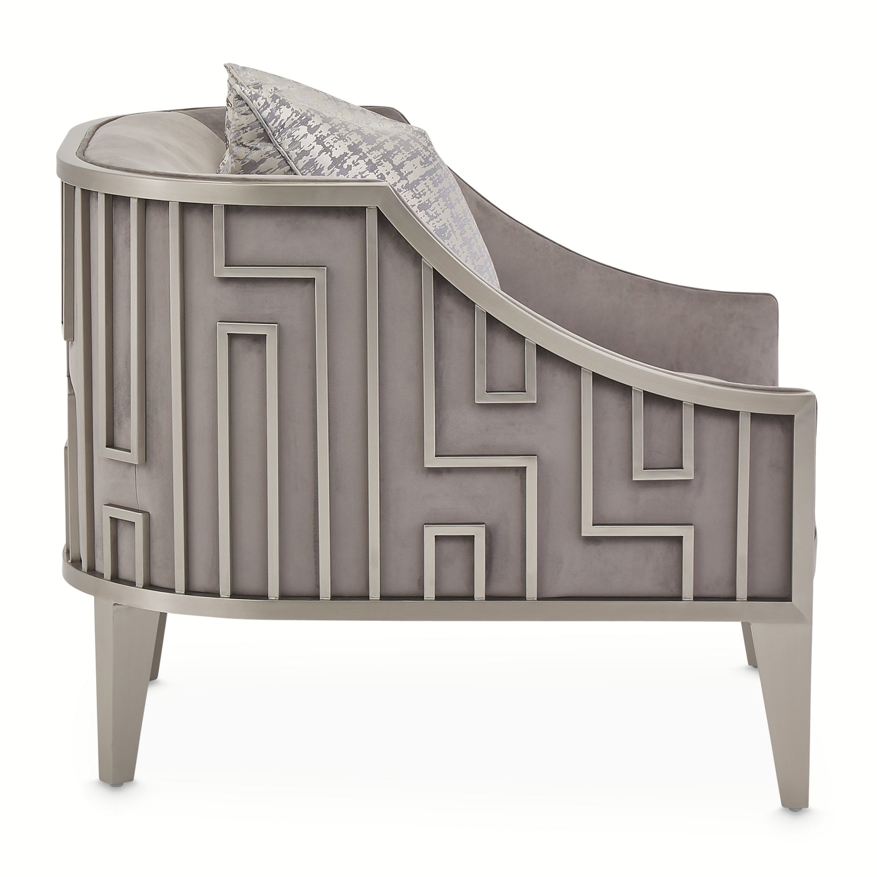 Roxbury Park Steel Gray Velvet Accent Chair - Ornate Home