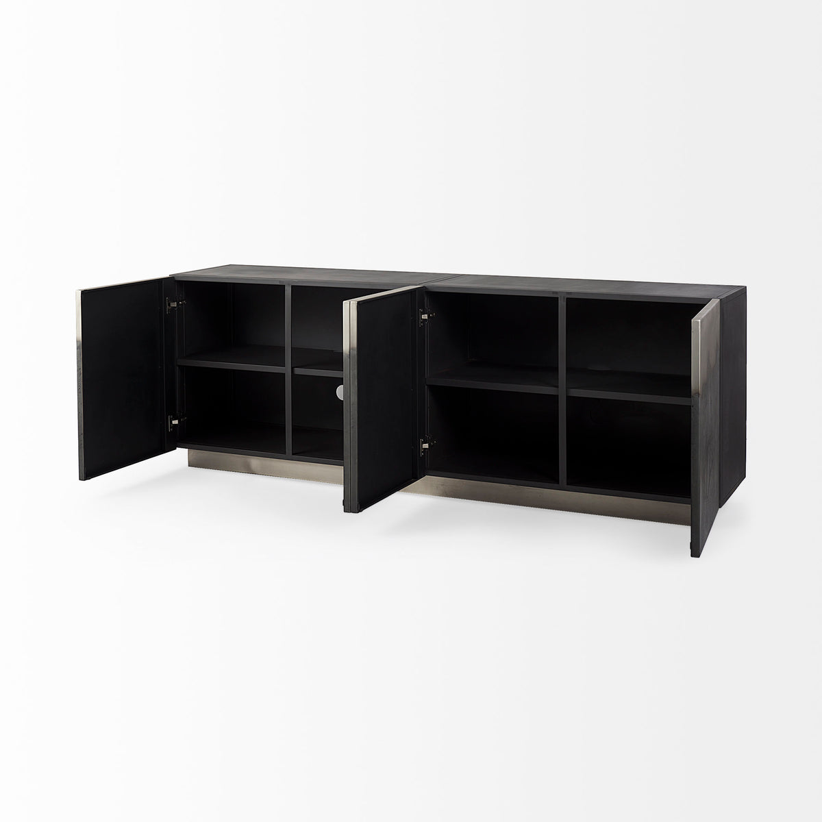 Roxdale Black/Gray Acid Wash Metal Sideboard - Ornate Home