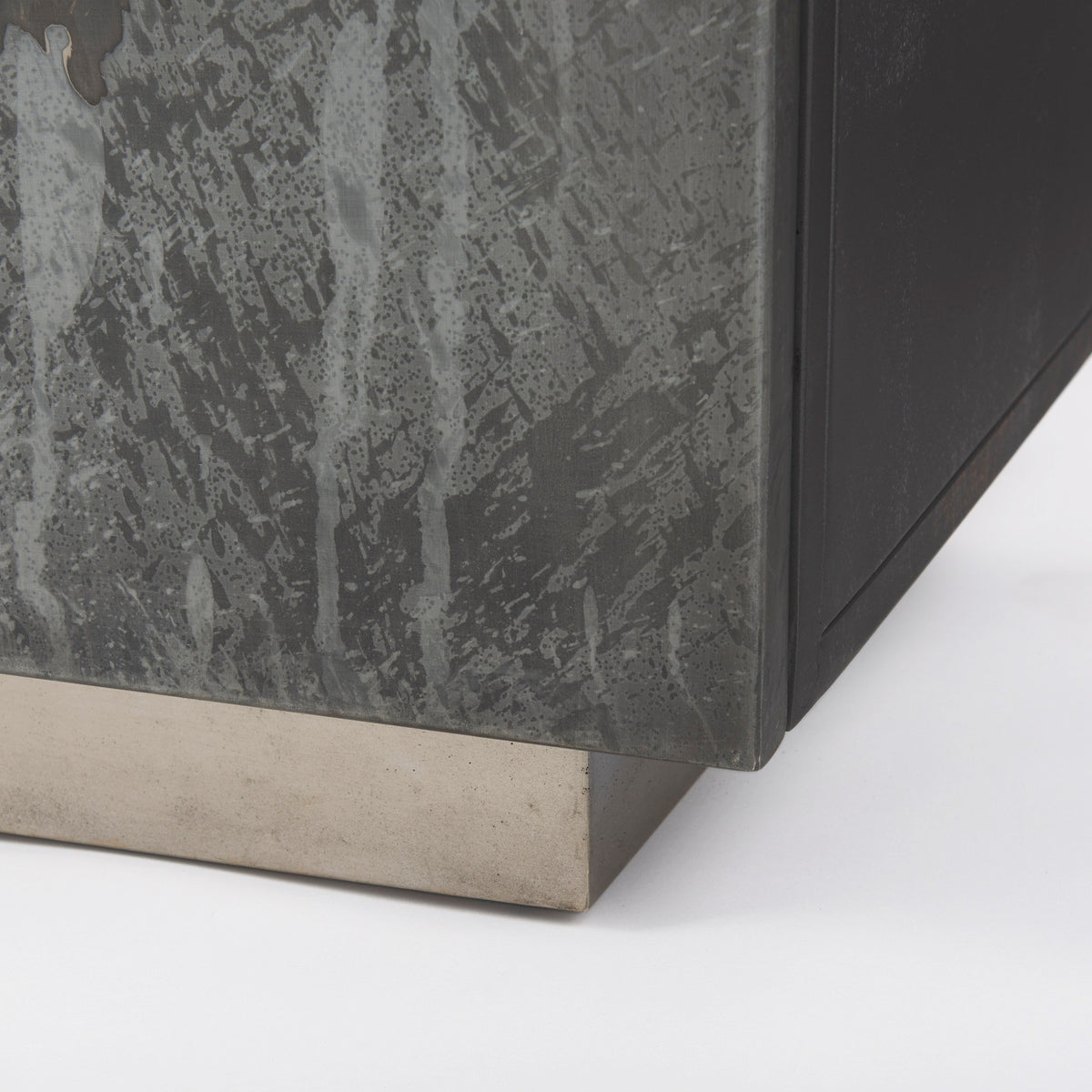 Roxdale Black/Gray Acid Wash Metal Sideboard - Ornate Home