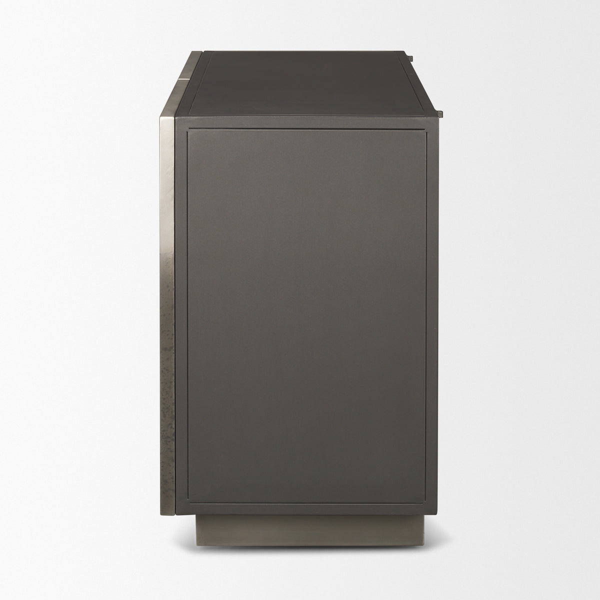 Roxdale Black/Gray Acid Washed Iron Metal Accent Cabinet - Ornate Home