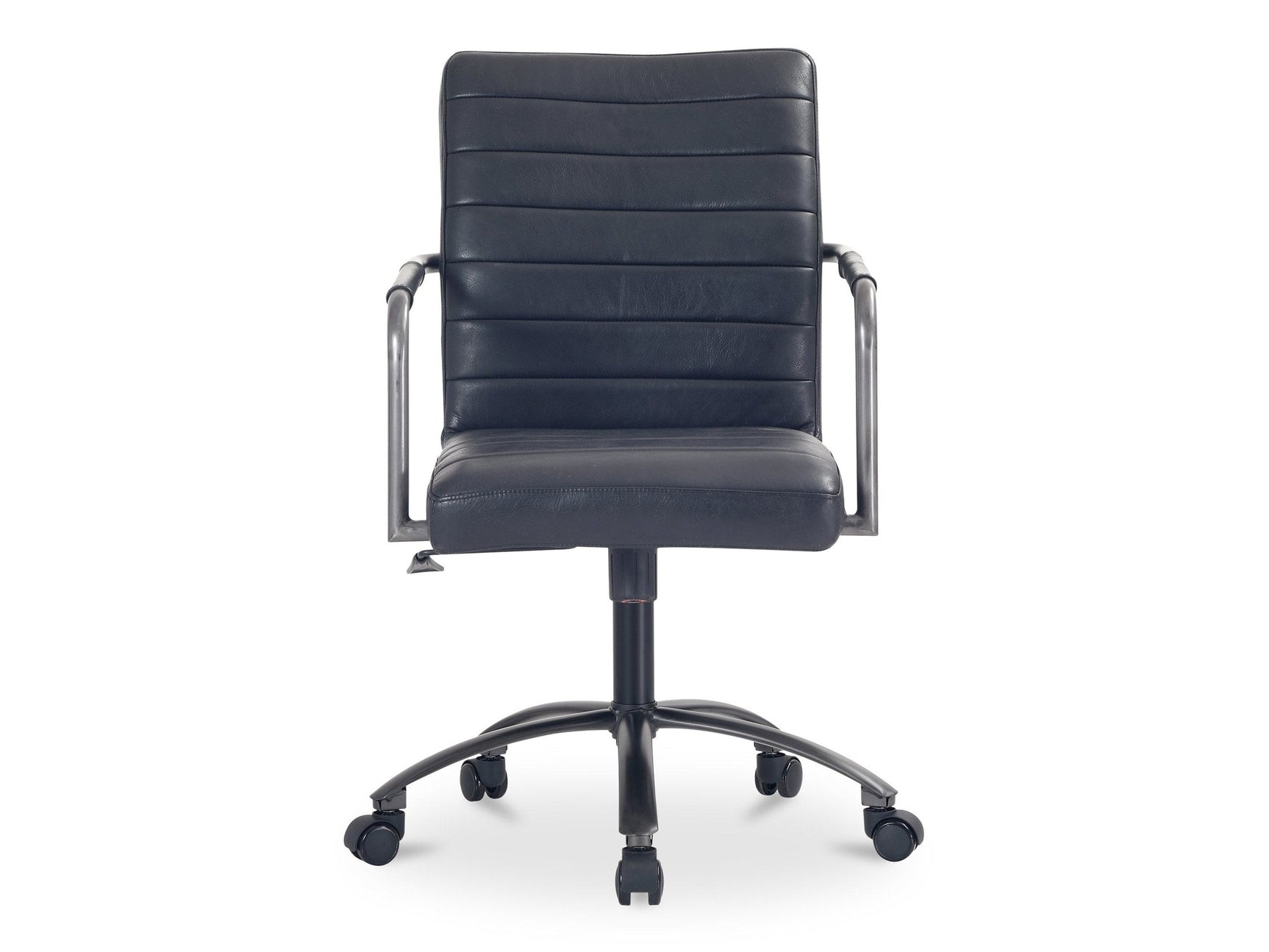 Roy Black Leather Office Chair - Ornate Home