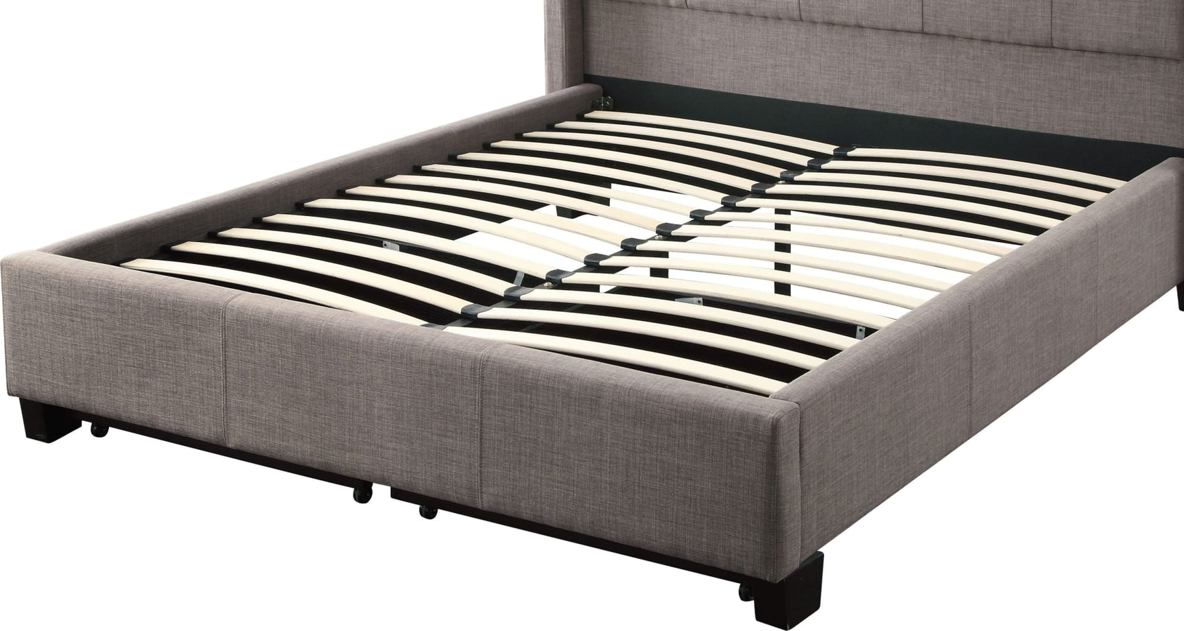 Royal Dolphin Linen King Tufted Platform Storage Bed