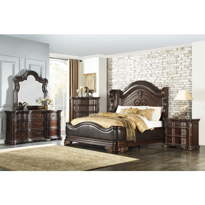 Royal Highlands Dark Cherry California King Bed - Ornate Home