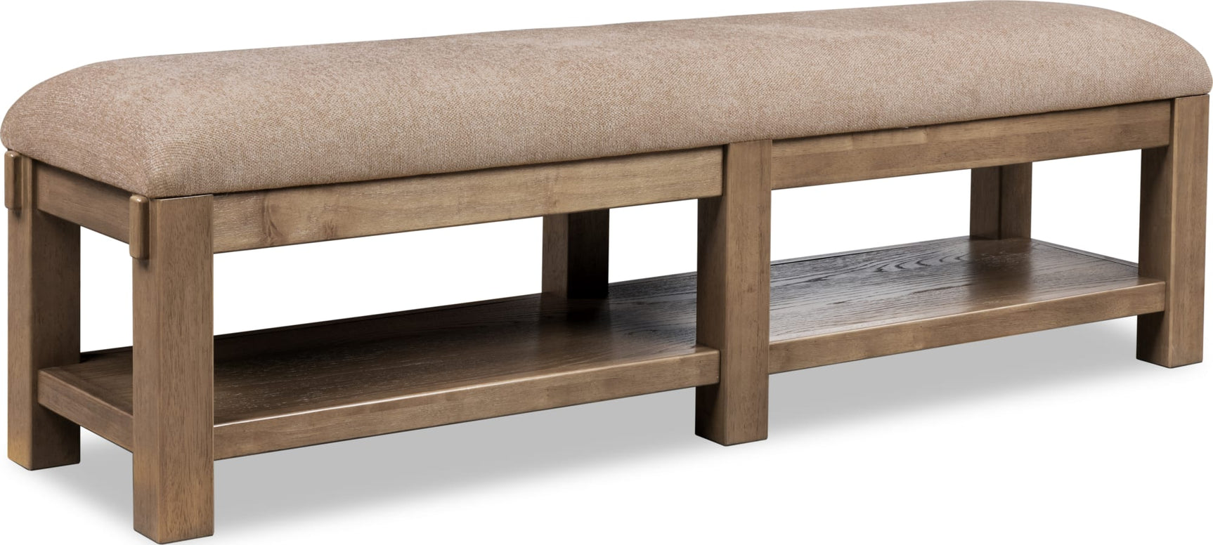 Roycroft Butternut/Harvest Wood Wood/Upholstered Bench - Ornate Home