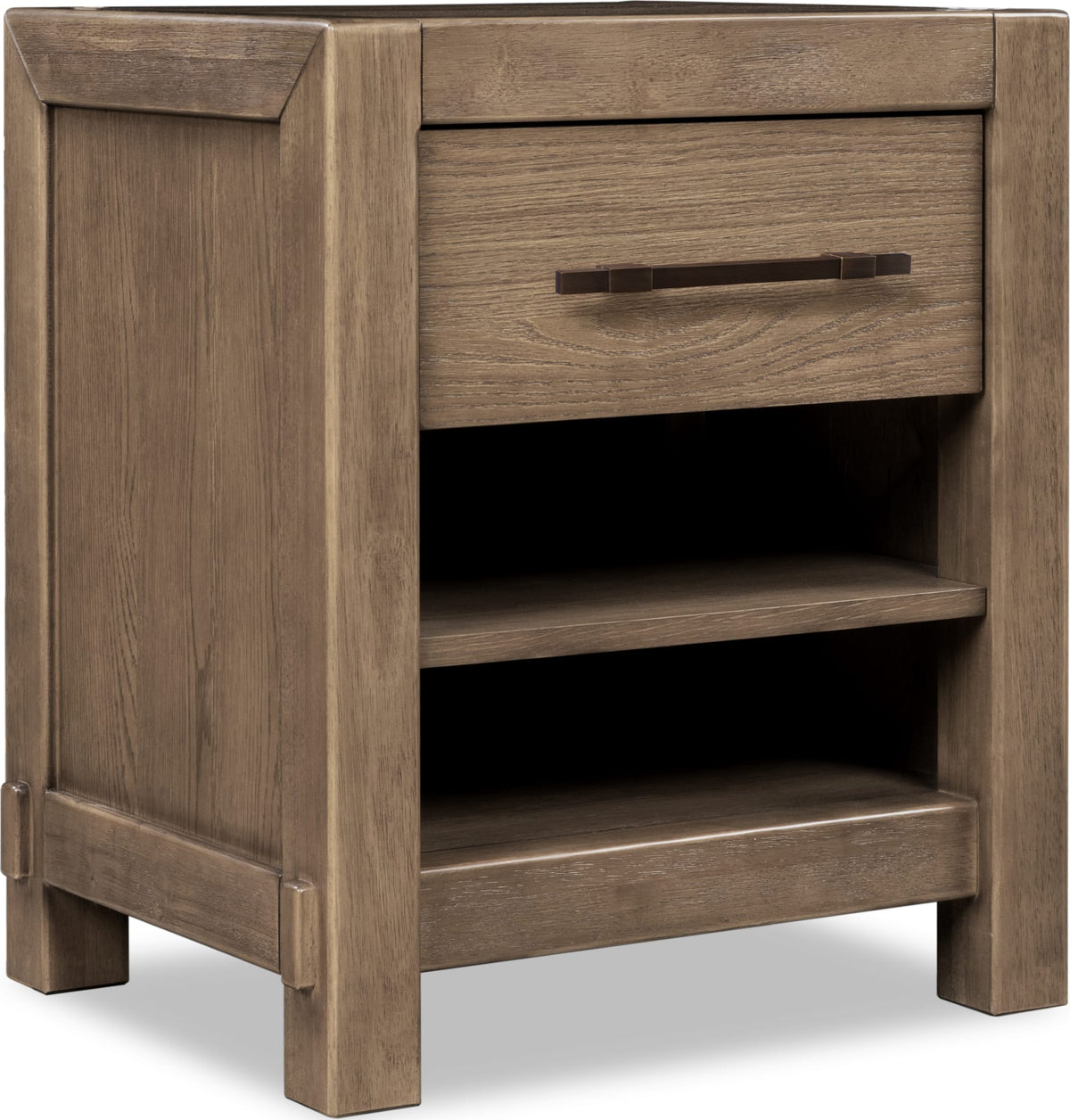 Roycroft Harvest Wood 1 Drawer Nightstand - Ornate Home