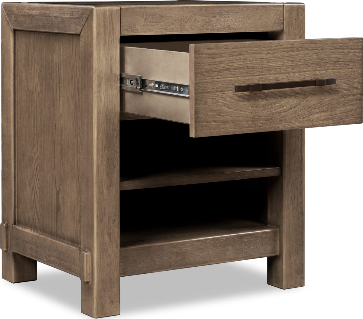 Roycroft Harvest Wood 1 Drawer Nightstand - Ornate Home