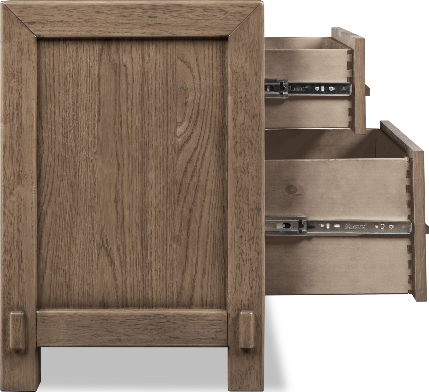 Roycroft Harvest Wood 2 Drawer Nightstand - Ornate Home
