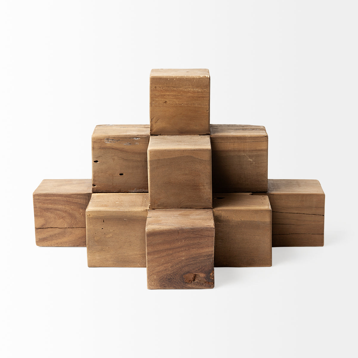 Rubik Natural Wooden Cube Display Object - Ornate Home