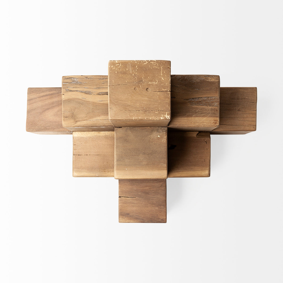 Rubik Natural Wooden Cube Display Object - Ornate Home
