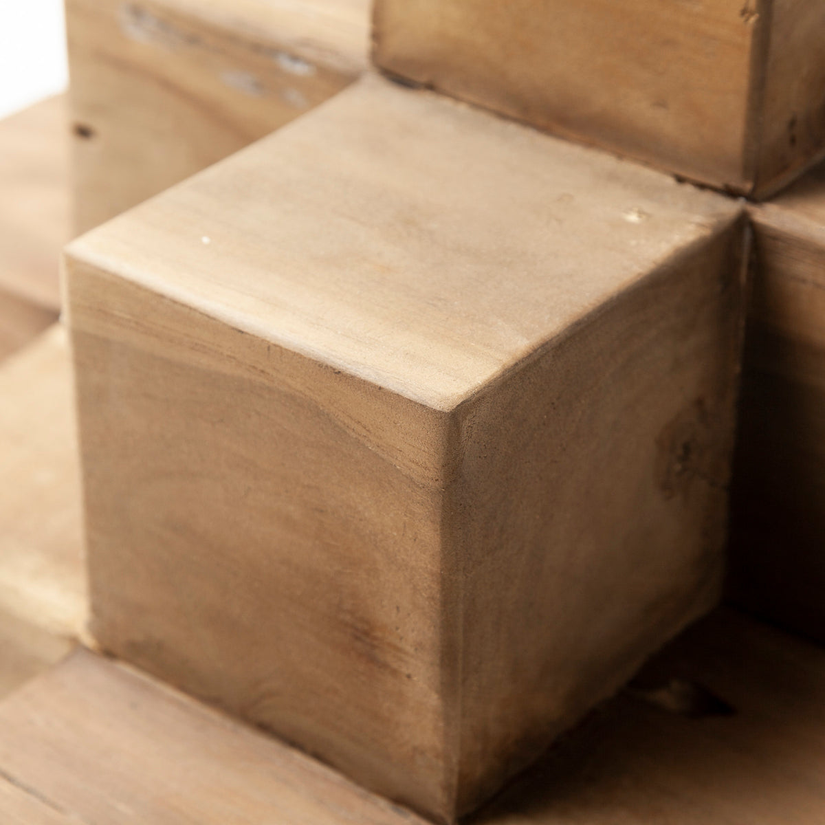 Rubik Natural Wooden Cube Display Object - Ornate Home