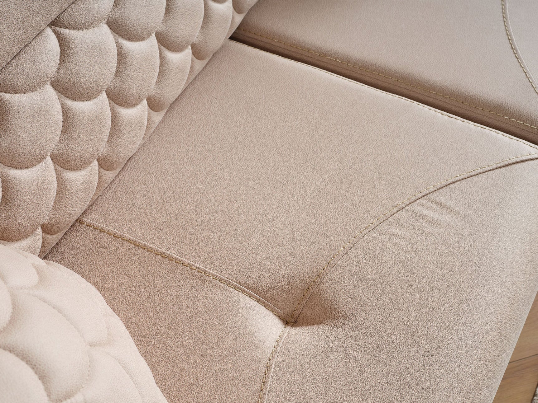 Ruby Beige 3-pieces (Sofa & Loveseat & Chair) Living Room Set