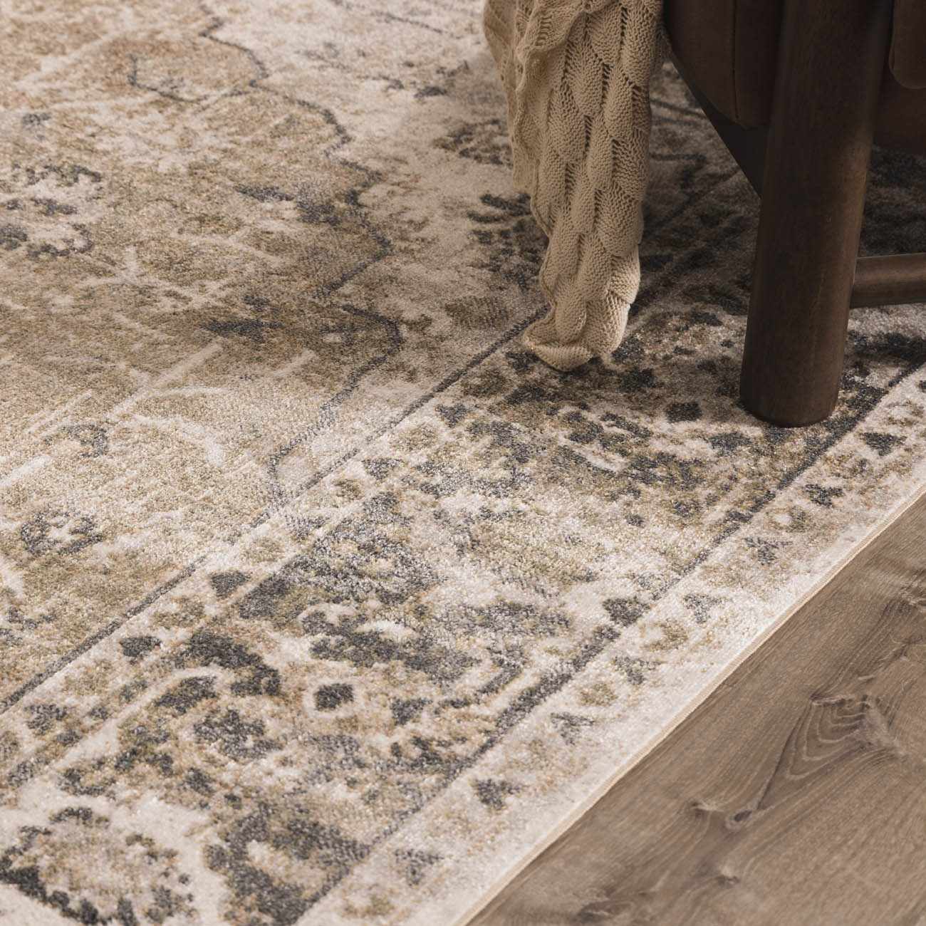 Rudo Beige Flat Pile Washable Rug - Ornate Home