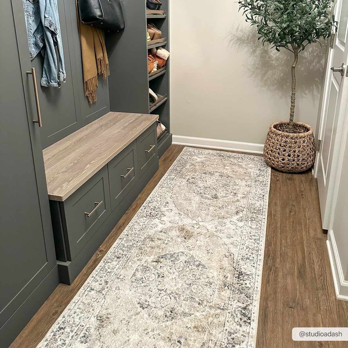 Rudo Beige Washable Area Rug - Ornate Home